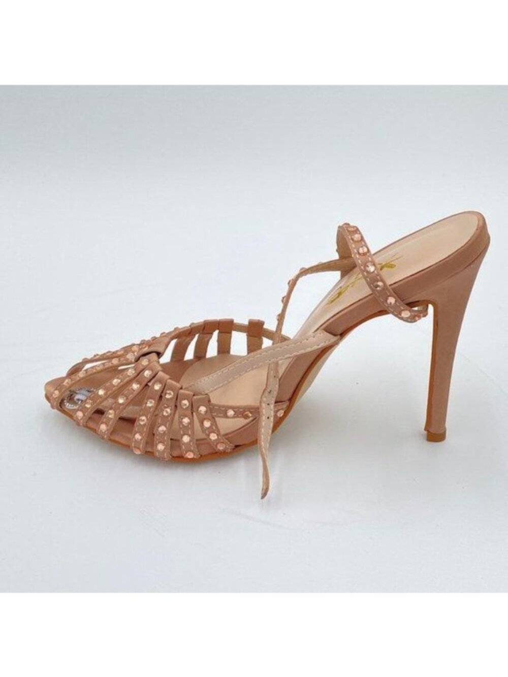 XYD Women Gorgeous Ankle Strap Caged Sandals High Heels Cutout Pointed Toe
